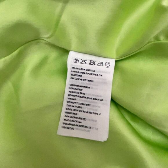 Bardot Green Cut Out Midi Dress with Side Slit - Size 6/M - Picture 8 of 9